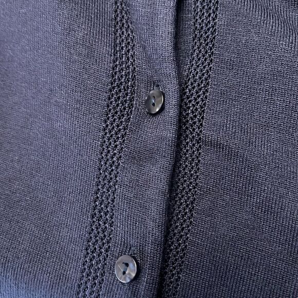 Ellen Tracy navy Button Down Sweater w/ 3/4 sleeves size xl - Picture 5 of 7